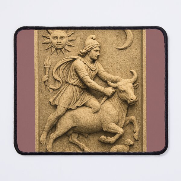 Item preview, Mithraic Sun God Relief – Classical Stone Art designed and sold by Farvahar Persian Soul.