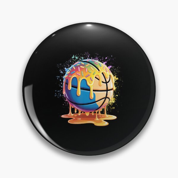 Item preview, Ice Cream Basketball Drip Splatter Paint Basketball Dripping designed and sold by BarbaraLillie.