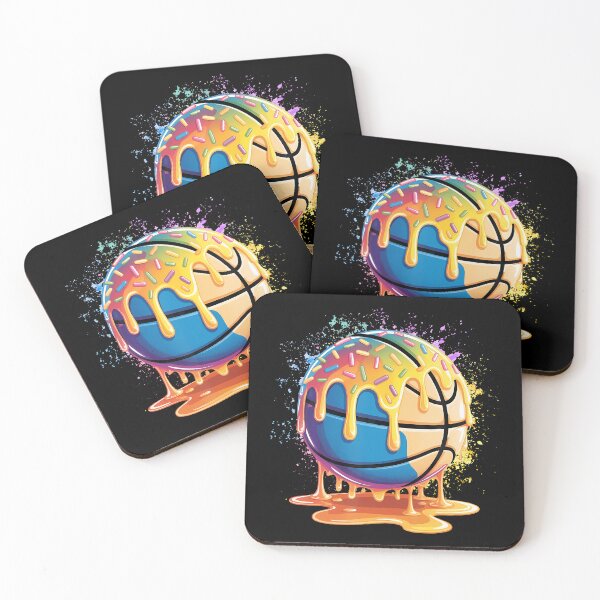 Item preview, Ice Cream Basketball Drip Splatter Paint Basketball Dripping designed and sold by BarbaraLillie.