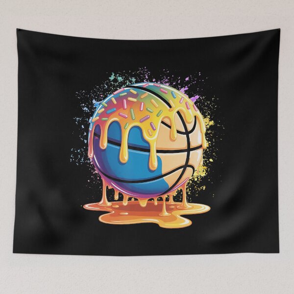 Item preview, Ice Cream Basketball Drip Splatter Paint Basketball Dripping designed and sold by BarbaraLillie.