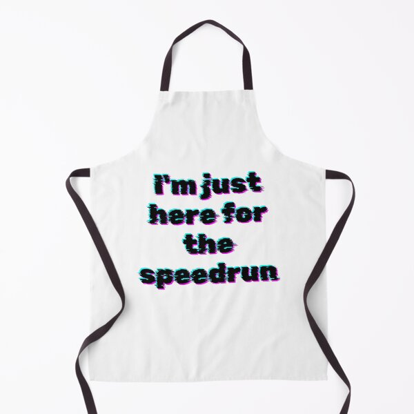 Item preview, I'm Just Here for the Speedrun – Glitch Gamer Aesthetic Quote designed and sold by PHRASEandSTYLE.