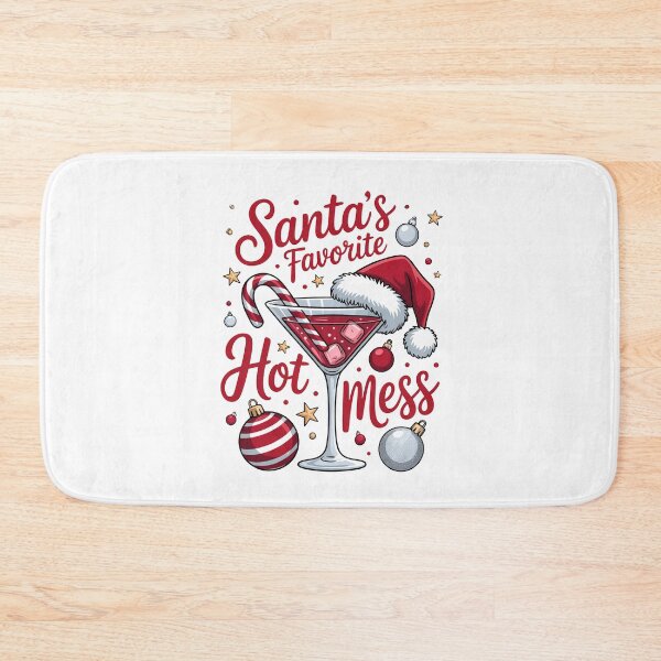 Item preview, Santa's Favorite Hot Mess Funny Christmas Cocktail Design designed and sold by lojadpop.