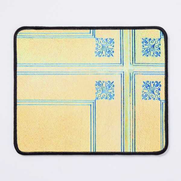 Item preview, Vintage Blue-Gold Ornamental Book Cover ✍– Antique Leather Pattern designed and sold by WheelieGdArt.