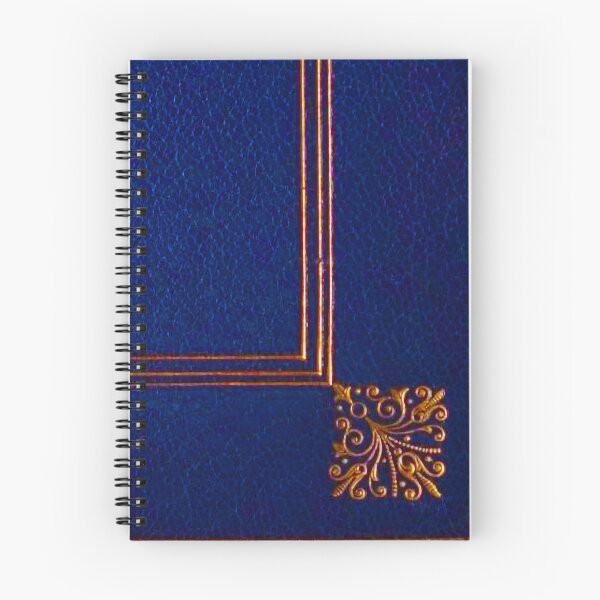 Item preview, Victorian Blue Leather Gilt Book Cover ✍– Antique Paper Series designed and sold by WheelieGdArt.
