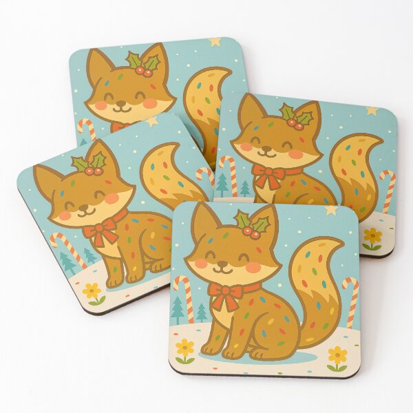 Item preview, Fruitcake Fox – Kawaii Christmas Animal Treat designed and sold by Whiskers&Waffles.