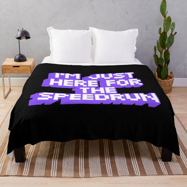 Item preview, I'm Just Here for the Speedrun – Chunky Pixel Gamer Quote designed and sold by PHRASEandSTYLE.