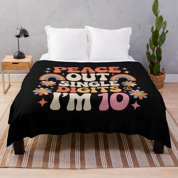 Item preview, Peace Out I’m 10 – Retro Birthday T-Shirt for Kids designed and sold by SoftyDesigns.