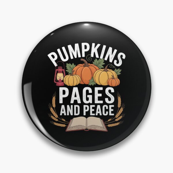 Item preview, Pumpkins Pages and Peace Cozy Autumn Reading Book Lover designed and sold by genkihikki.