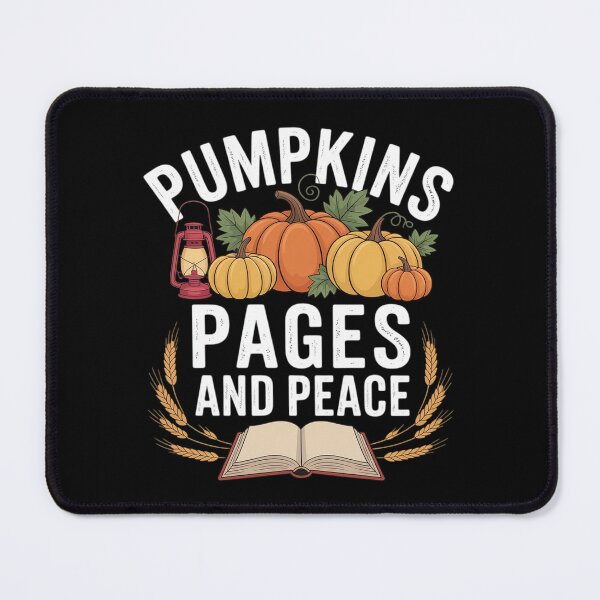 Item preview, Pumpkins Pages and Peace Cozy Autumn Reading Book Lover designed and sold by genkihikki.