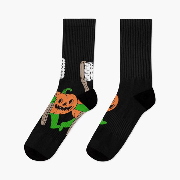 Item preview, Pumpkins with Toothbrushes Halloween Art Dentist Hygienist designed and sold by genkihikki.