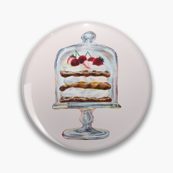 Item preview, Strawberry Chocolate Bakery Cake Oil Pastel Hand Draw  designed and sold by purple-Q.