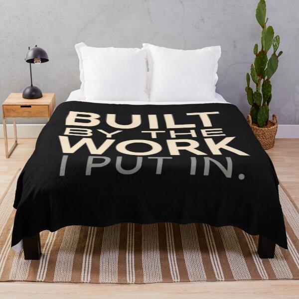Item preview, Built by the Work I Put In – Minimal Empowerment Quote designed and sold by Irene Catchmind.