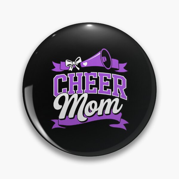 Item preview, Purple Coquette Pom Poms Bow Cheer Mom Mama Cheerleading designed and sold by genkihikki.