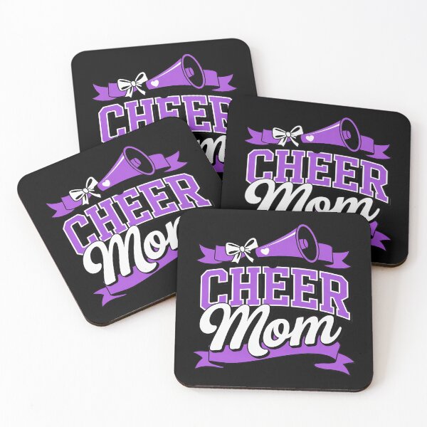 Item preview, Purple Coquette Pom Poms Bow Cheer Mom Mama Cheerleading designed and sold by genkihikki.