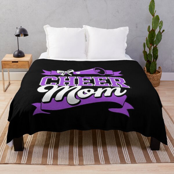 Item preview, Purple Coquette Pom Poms Bow Cheer Mom Mama Cheerleading designed and sold by genkihikki.