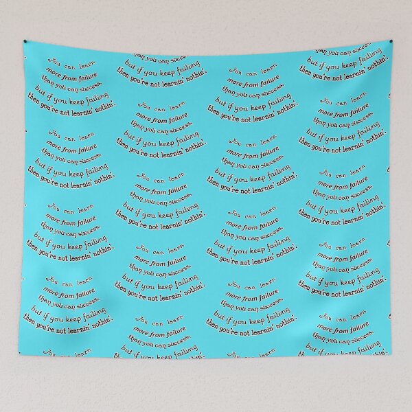 Item preview, You can learn more from failure, unless you're a failure, blue background designed and sold by mntimg.