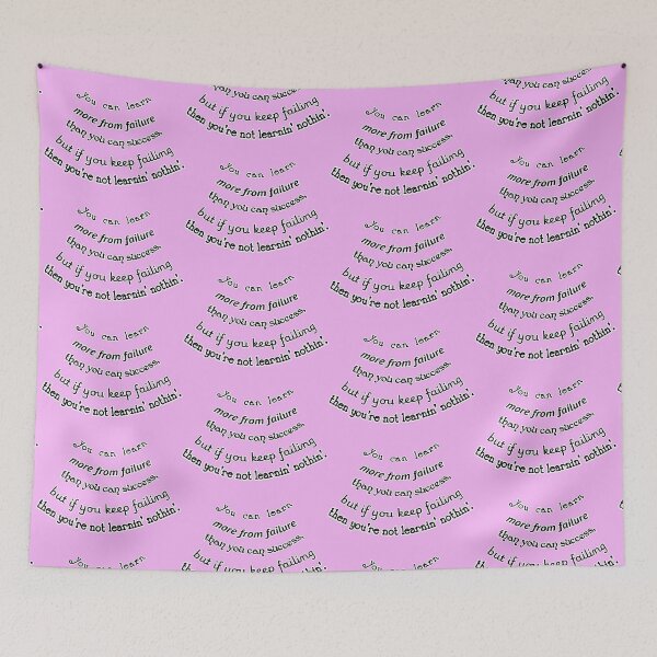 Item preview, You can learn more from failure, unless you're a failure, pink background designed and sold by mntimg.