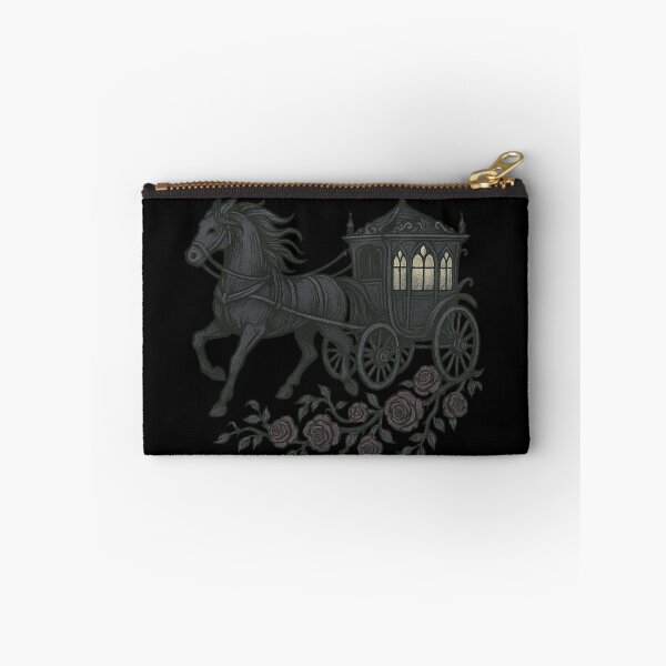 Item preview, Gothic Hearse Carriage Art – Dark Victorian Horse and Roses Design designed and sold by Mouraludia.