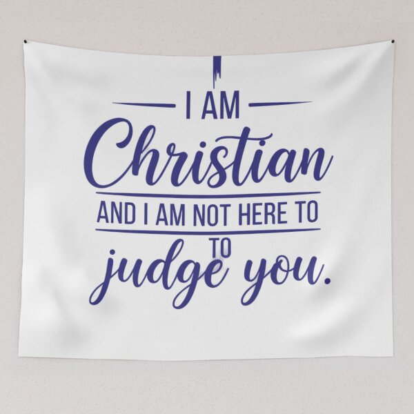 Item preview, I am Christian and I am not here to judge you. designed and sold by brightnuts.