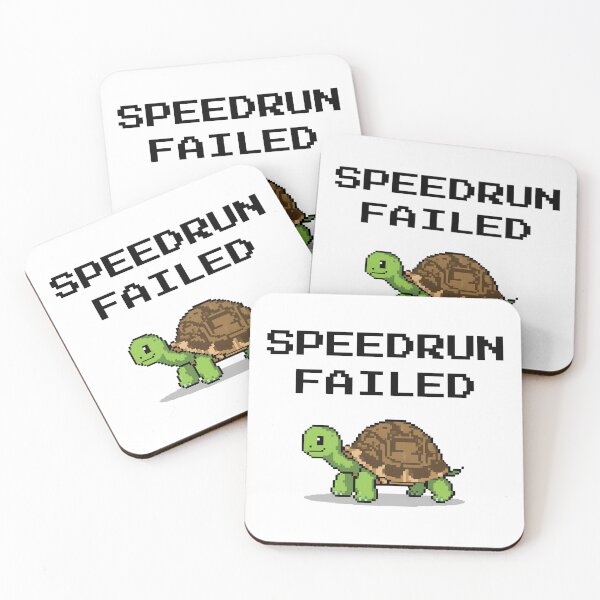 Item preview, Speedrun Failed – Cute Turtle Gamer Joke Design designed and sold by PHRASEandSTYLE.