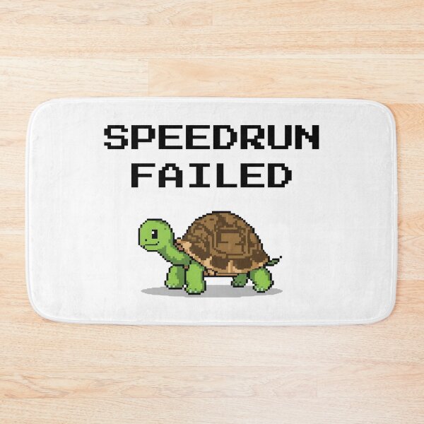 Item preview, Speedrun Failed – Cute Turtle Gamer Joke Design designed and sold by PHRASEandSTYLE.