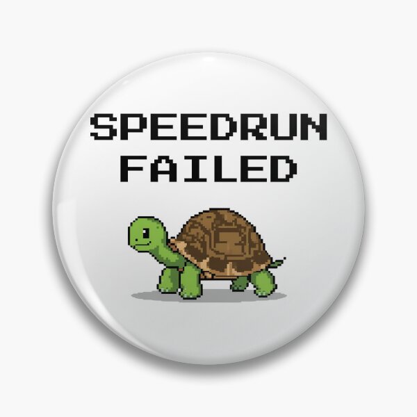 Item preview, Speedrun Failed – Cute Turtle Gamer Joke Design designed and sold by PHRASEandSTYLE.