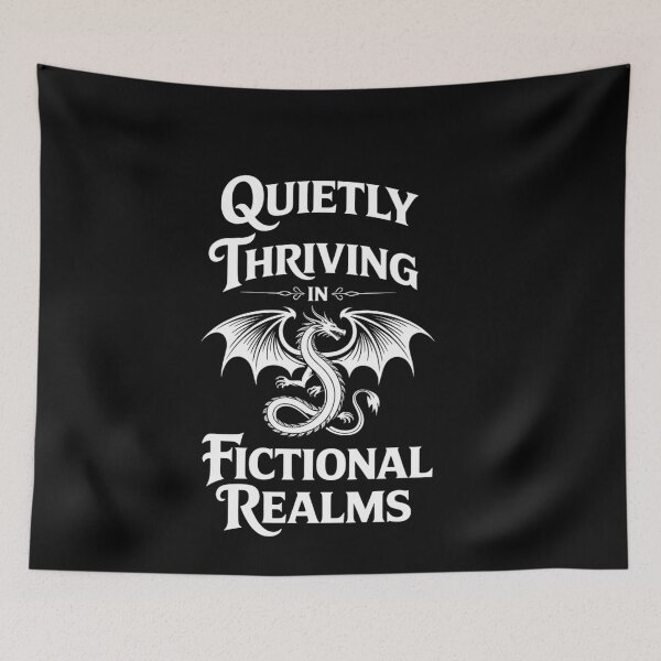 Item preview, Quietly Thriving in Fictional Realms Bookworm designed and sold by genkihikki.