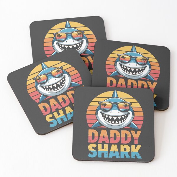 Item preview, Daddy Shark design | Retro Sunset Shark Graphic  designed and sold by Peycer.