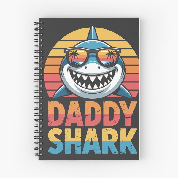 Item preview, Daddy Shark design | Retro Sunset Shark Graphic  designed and sold by Peycer.