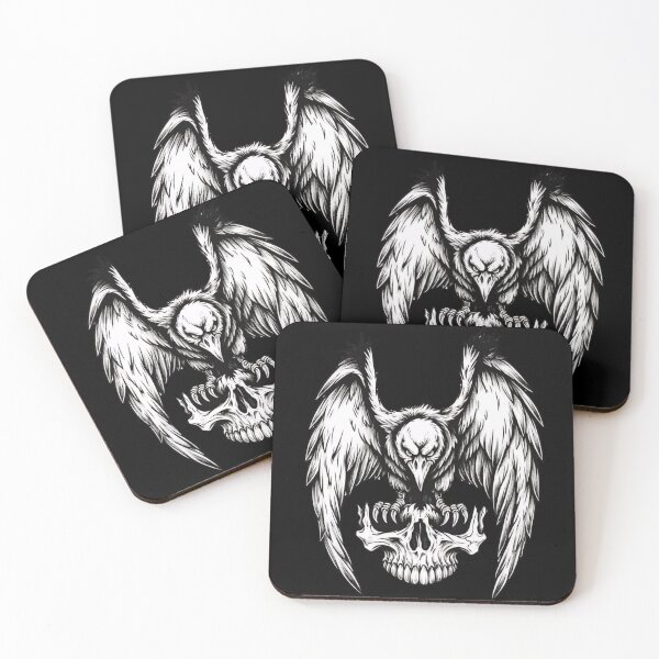 Item preview, Eagle and Skull Art – Powerful Dark Symbolic Illustration designed and sold by SkullVibe Collective.