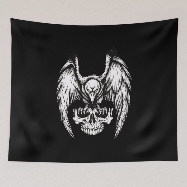 Item preview, Eagle and Skull Art – Powerful Dark Symbolic Illustration designed and sold by SkullVibe Collective.