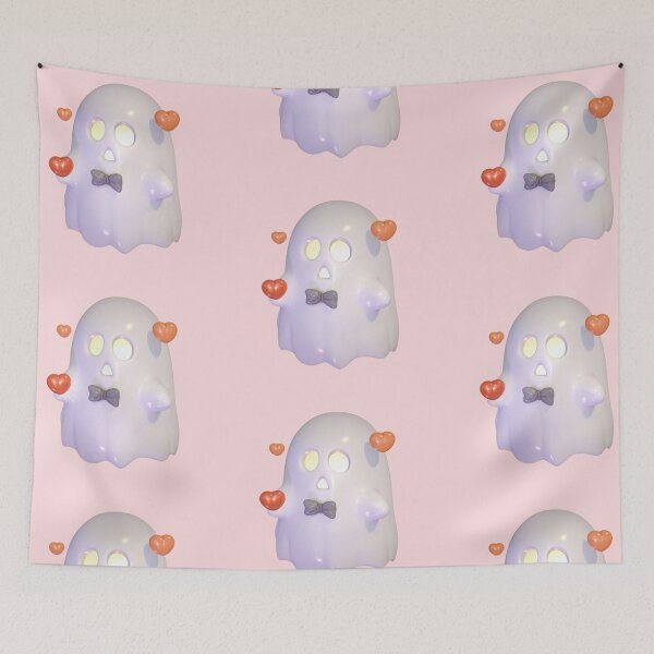 Item preview, Sweetheart Specter - Cute Ghost with Hearts designed and sold by Ashleigh David.