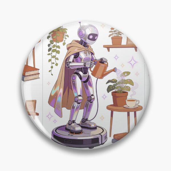 Item preview, Iridescent Lofi Robot Plant Care Design | Cozy Cyberpunk Houseplant Mom Aesthetic designed and sold by Cherrydora.