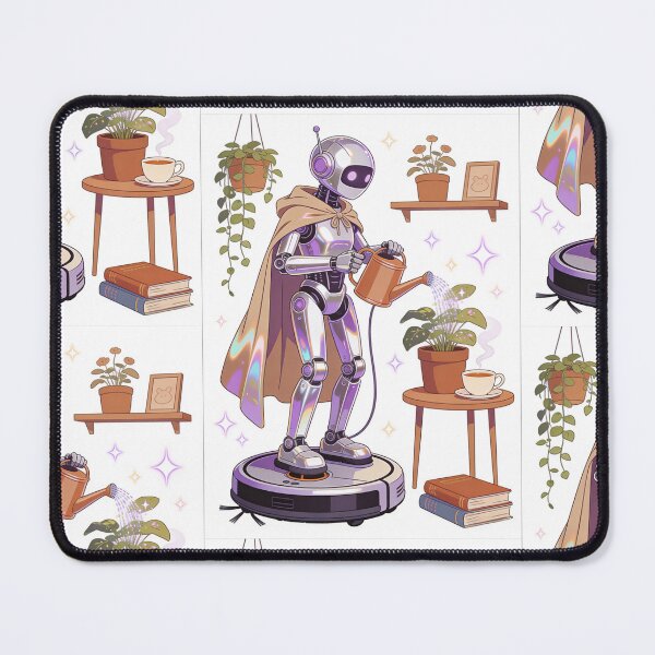 Item preview, Iridescent Lofi Robot Plant Care Design | Cozy Cyberpunk Houseplant Mom Aesthetic designed and sold by Cherrydora.