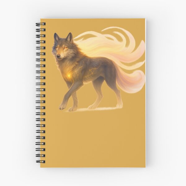 Item preview, ✦ Luminark Wolf — Dawnflare Guide ✦ - Burnished Honey Amber — #D9A441 designed and sold by WheelieGdArt.