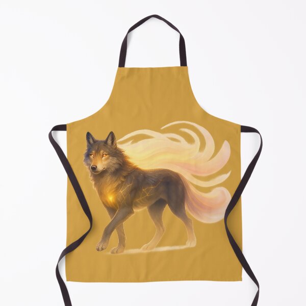 Item preview, ✦ Luminark Wolf — Dawnflare Guide ✦ - Burnished Honey Amber — #D9A441 designed and sold by WheelieGdArt.