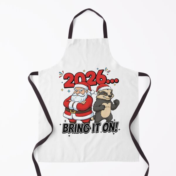 Item preview, Funny Santa and Badger New Year 2026 Celebration designed and sold by NovaDoodle Art Studio.