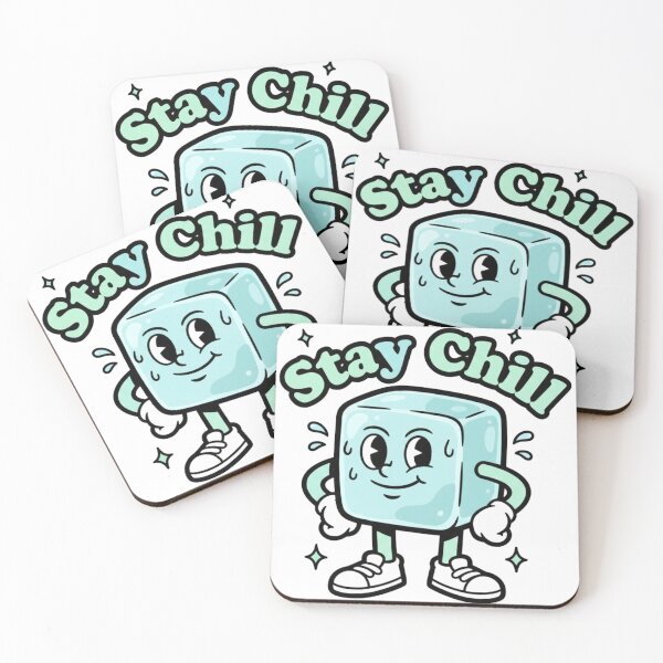 Item preview, Stay Chill Retro Ice Cube Mascot – Cute Vintage Positivity Design designed and sold by DIRTYSKETCHH.