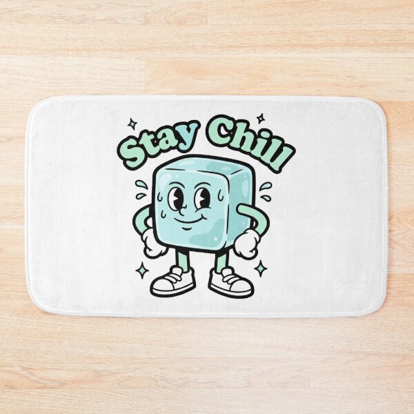 Item preview, Stay Chill Retro Ice Cube Mascot – Cute Vintage Positivity Design designed and sold by DIRTYSKETCHH.