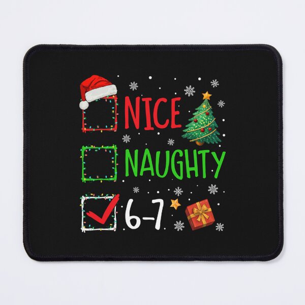 Item preview, Nice Naughty 6 7 Brainrot Christmas Funny Meme Slang designed and sold by FeestMia.