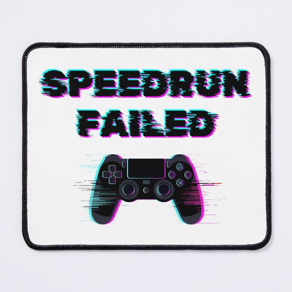 Item preview, Speedrun Failed – Glitch Gamer Controller Design designed and sold by PHRASEandSTYLE.
