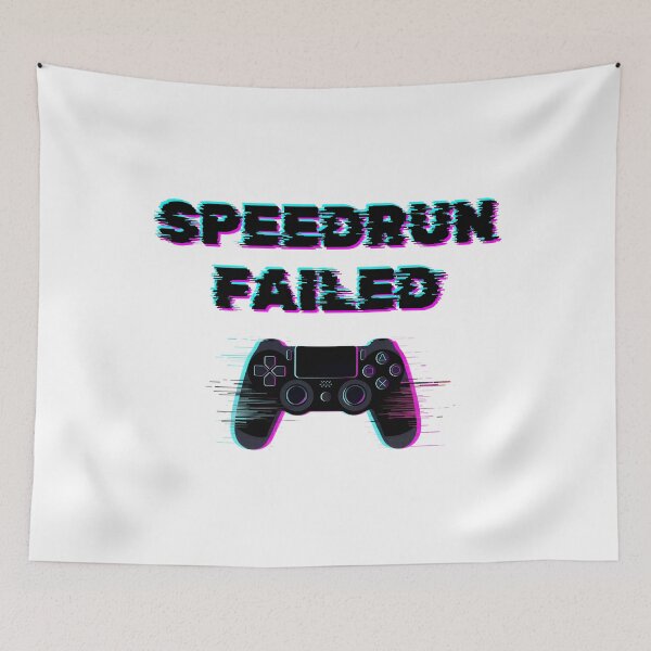 Item preview, Speedrun Failed – Glitch Gamer Controller Design designed and sold by PHRASEandSTYLE.