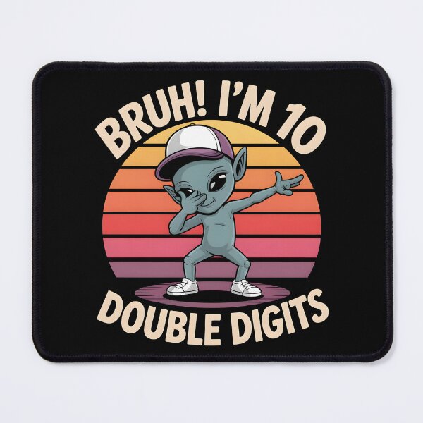 Item preview, Bruh I’m 10 Alien Dab T-Shirt – Funny Double Digits Birthday Design designed and sold by SoftyDesigns.