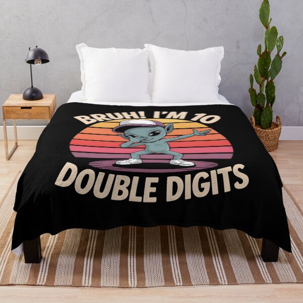 Item preview, Bruh I’m 10 Alien Dab T-Shirt – Funny Double Digits Birthday Design designed and sold by SoftyDesigns.