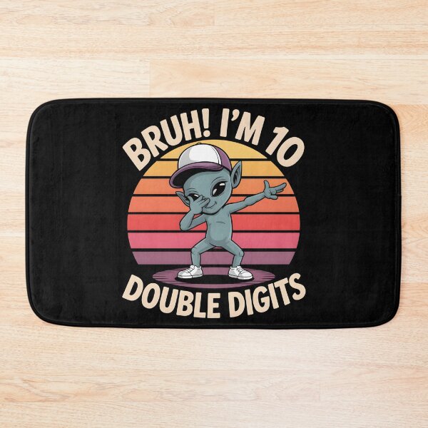 Item preview, Bruh I’m 10 Alien Dab T-Shirt – Funny Double Digits Birthday Design designed and sold by SoftyDesigns.
