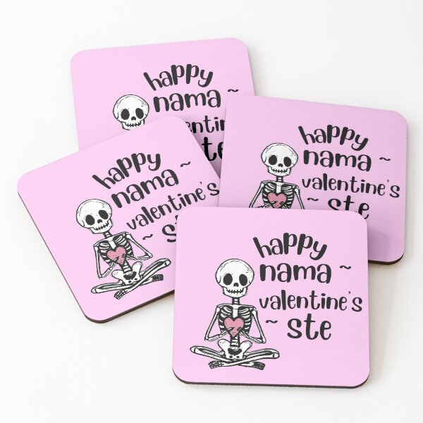 Item preview, happy valentine's day ~ skeleton with pink heart meditating  designed and sold by OmStudioz .