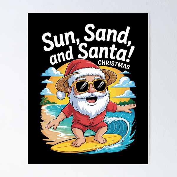 Item preview, Santa's sun sand sea Favorite  Merry Christmas squad  designed and sold by kaka8888.