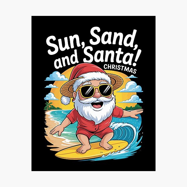 Item preview, Santa's sun sand sea Favorite  Merry Christmas squad  designed and sold by kaka8888.