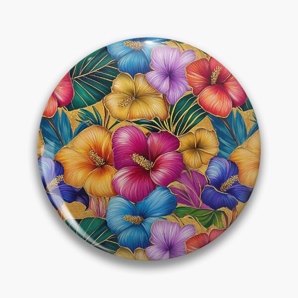 Item preview, Hawaiian Tropic Flowers With Island Leaves Designs Pattern designed and sold by DEC02.