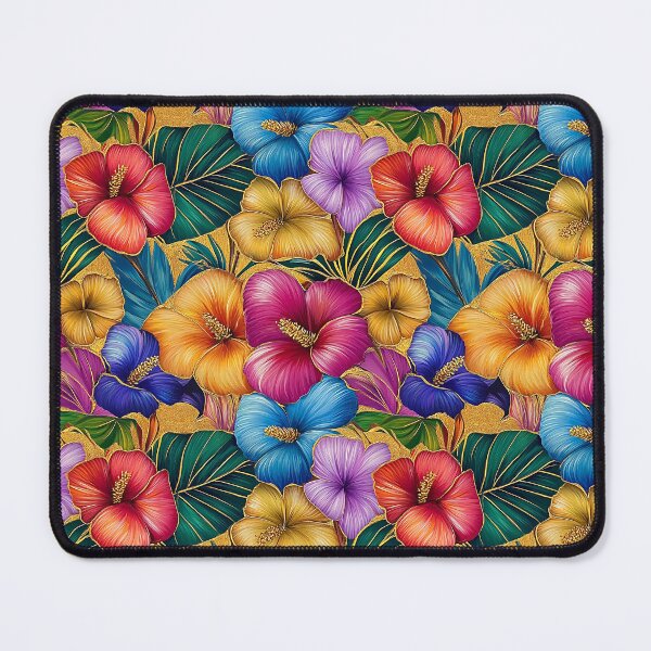 Item preview, Hawaiian Tropic Flowers With Island Leaves Designs Pattern designed and sold by DEC02.